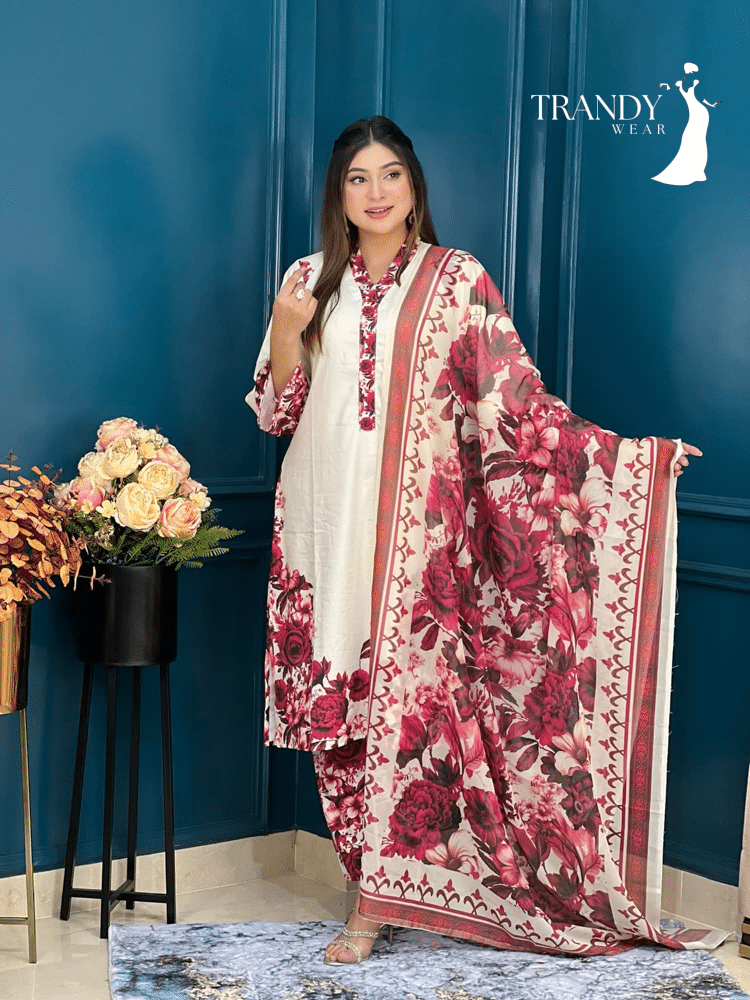 RosePrint Silk ThreePiece (4)